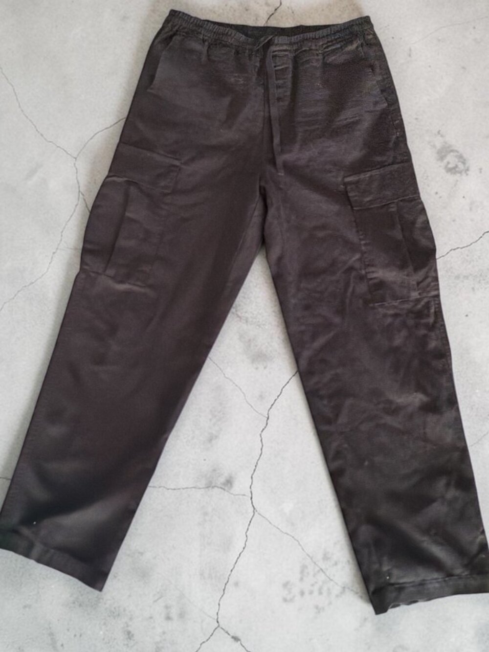 Lazer Men's Black Cargo Pants Size M Drawstring Utility